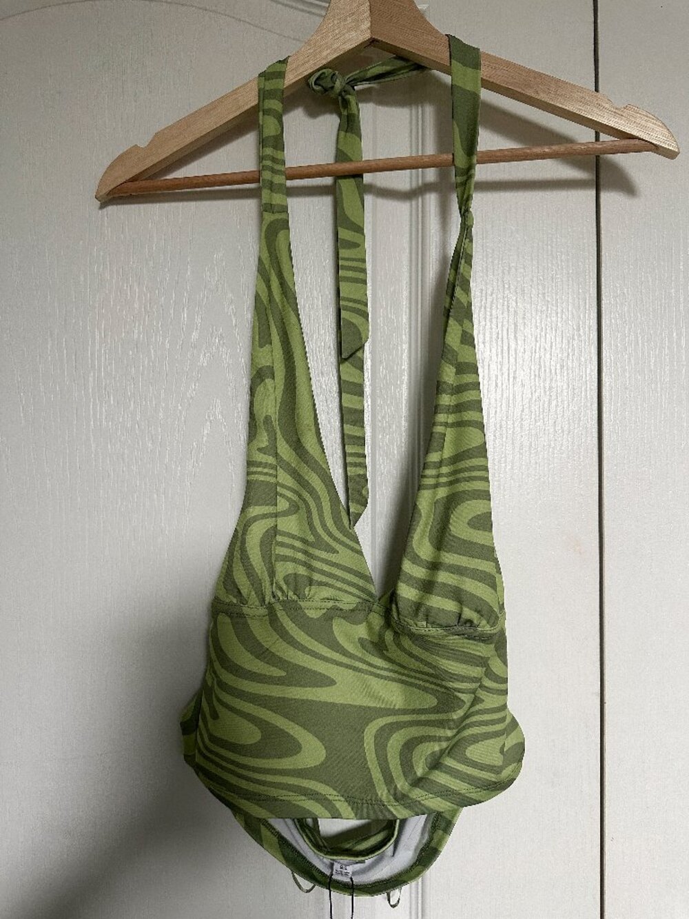 garage - rebecca side ruched halter cami - size L